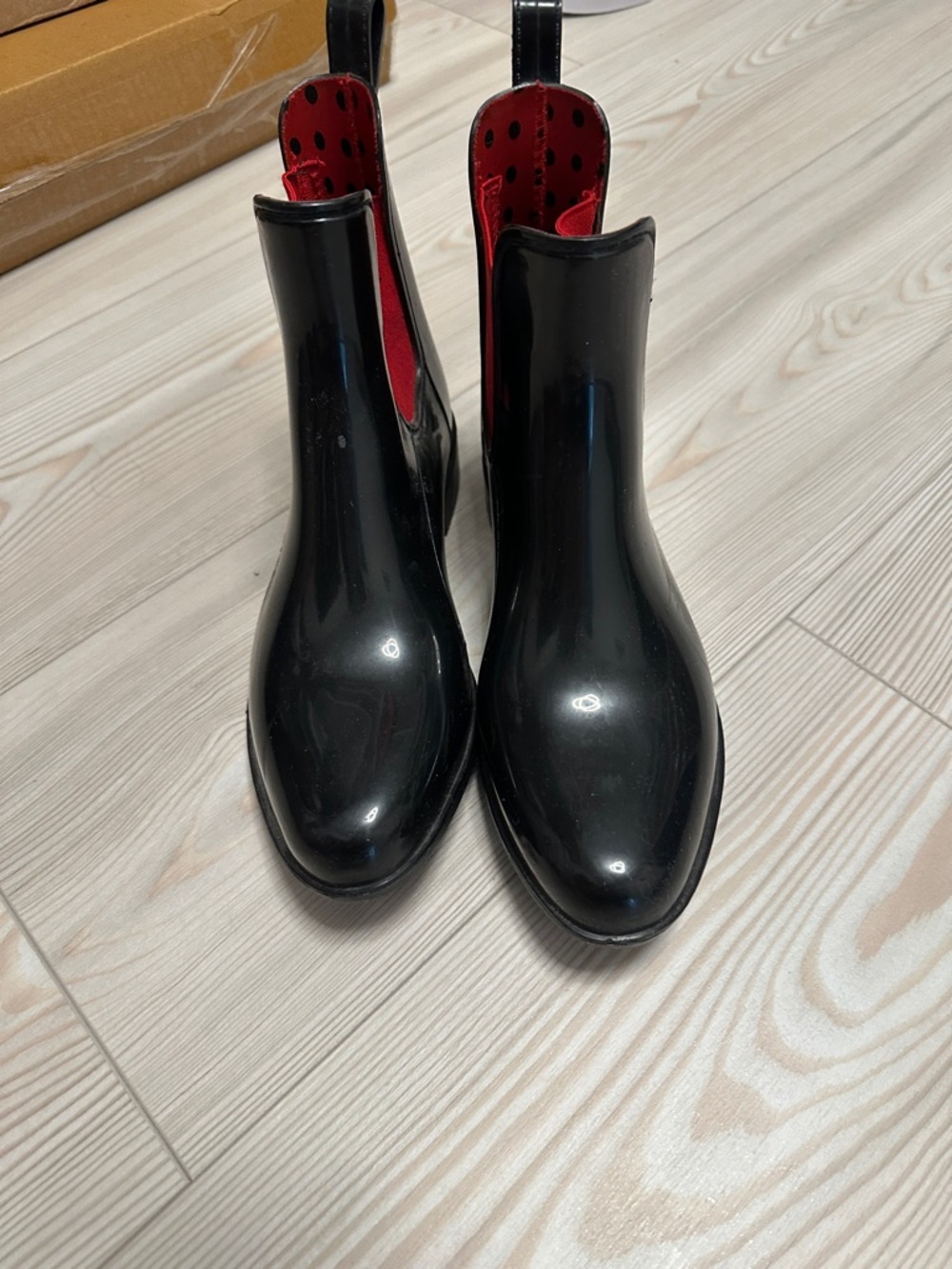 Lauren Ralph Lauren Chelsea Rain Boots with Red Lining